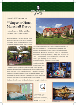 Duroc Flyer  - Hotel Marschall Duroc