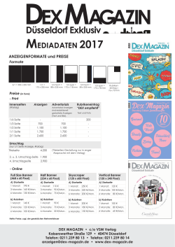 Mediadaten - DEX Magazin