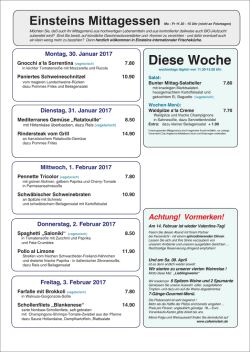 Diese Woche - Cafe Einstein