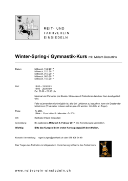 Winter-Spring-/ Gymnastik-Kurs mit Miriam Decurtins