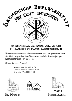 Plakat Ökumenische Bibelwerkstatt