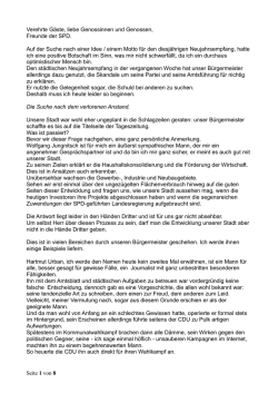 Die vollst&auml;ndige Rede unseres Stadtverbandsvorsitzenden, Alf
