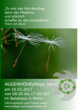 AUGENHÖHEpflege camp - futur