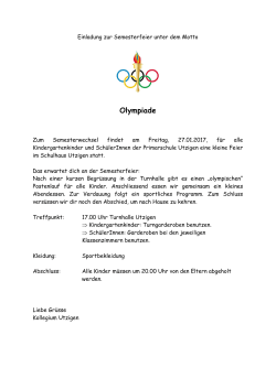 Olympiade - Primarschule Utzigen