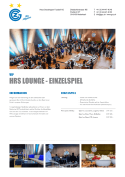 hrs lounge - einzelspiel - Grasshopper Club Z&uuml;rich