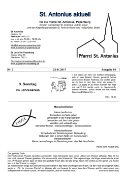Pfarrbrief Katholische Kirchengemeinde St. Antonius Papenburg