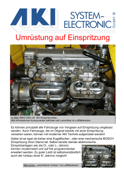 Umr&uuml;stung von Vergaser auf Einrpitzung - aki system