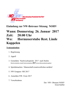 Einladung Nachwuchsbetreuersitzung 2017