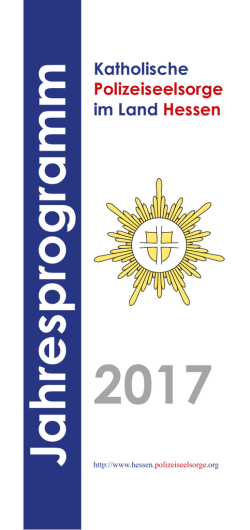 Jahresprogramm - Kath. Polizeiseelsorge Hessen