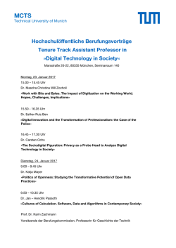 Digital Technology in Society - Munich Center for Technology in