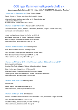 G&ouml;ttinger Kammermusikgesellschaft e.V.