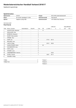 Niederösterreichischer Handball Verband 2016/17