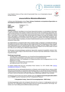 wissenschaftlichen Mitarbeiters/Mitarbeiterin