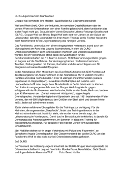 DLRG-Jugend auf den Startbl&ouml;cken Gruppe Weil ermittelte ihre