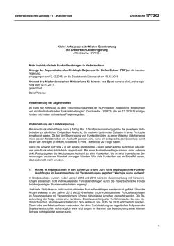 Drucksachen allgemein - Nieders&auml;chsischer Landtag