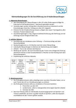 Rahmenbedingungen D-Kadersichtung - Deutsche Eislauf
