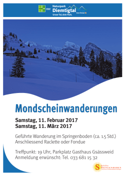 Samstag, 11. Februar 2017 Samstag, 11. März 2017