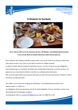 Frühstück im Dunkeln - Initiative Freiheitliche Frauen Oö