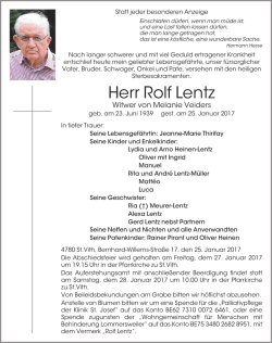 Herr Rolf Lentz - Grenz-Echo