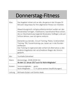 Donnerstag-Fitness