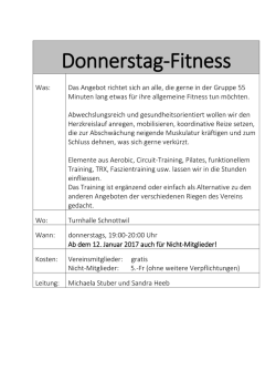 Donnerstag-Fitness