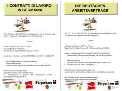I Sabati informativi di Spazio- I contratti di lavoro in Germania