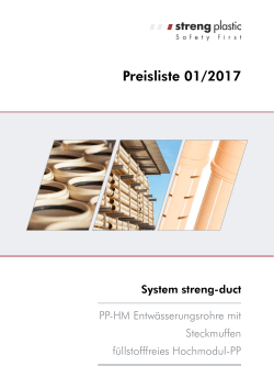 Preisliste 01/2017 System streng-duct