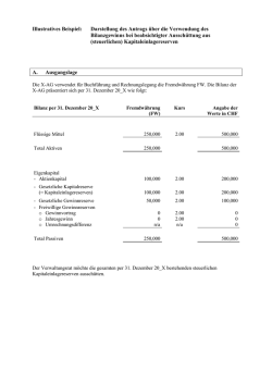 Illustratives Beispiel Gewinnverwendungsantrag