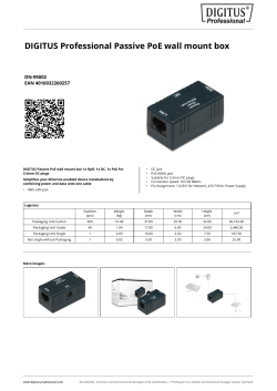DIGITUS Professional Passive PoE wall mount box