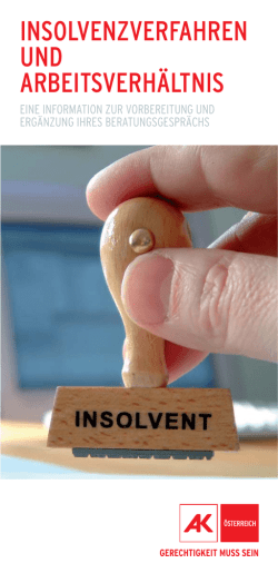 insolvenzverfahren und arbeitsverh&auml;ltnis