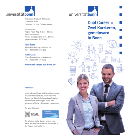 Dual Career – Zwei Karrieren, gemeinsam in Bonn