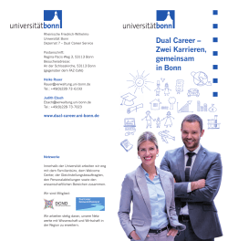 Dual Career &ndash; Zwei Karrieren, gemeinsam in Bonn