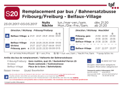 Horaires, arr&ecirc;ts des bus de remplacement, autres informations