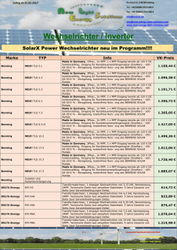 Wechselrichter / Inverter - New Energy Light Solutions