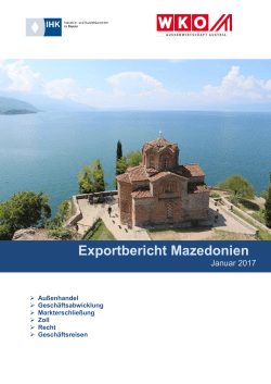 Exportbericht Mazedonien - Außenwirtschaftsportal Bayern