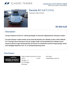 Porsche 911 2.4 T (1973) 99 900 EUR