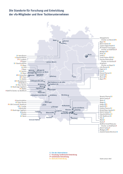 Die Standorte f&uuml;r Forschung und Entwicklung der vfa