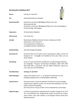 Infos - Bischofszeller St&auml;dtlilauf