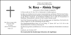 Sr. Rosa – Aloisia Troger