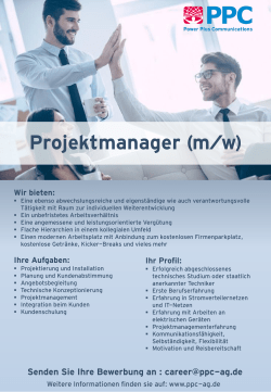 Projektmanager (m/w)