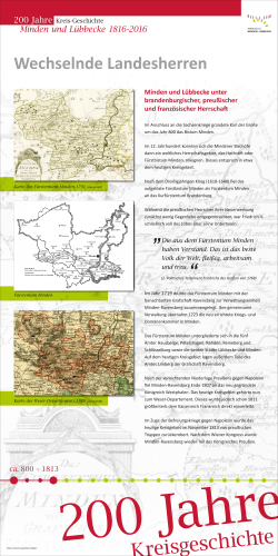 200 Jahre Kreis-Geschichte „Die aus dem Fürstentum Minden