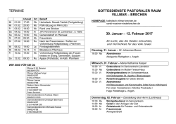 Gottesdienste - Die KJGs in unserem Pastoralen Raum