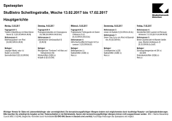 Speiseplan StuBistro Schellingstraße, Woche 13.02.2017 bis 17.02