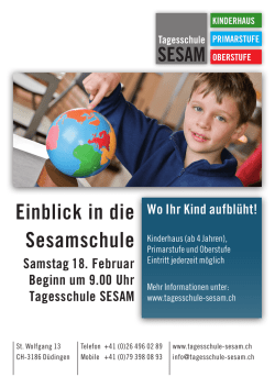 Einblick in die Sesamschule