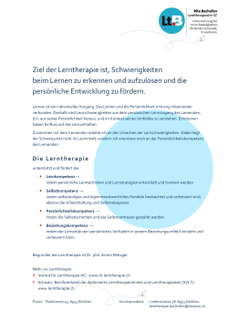 Weitere Infos - Lerntherapie Bachofen