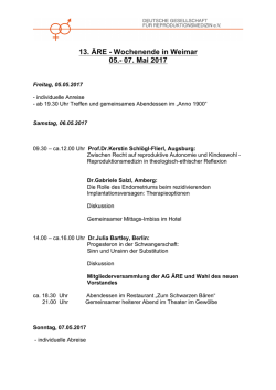 Programm ÄRE Weimar 2017