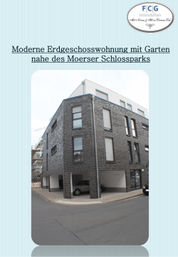 Moderne Erdgeschosswohnung mit Garten nahe des Moerser