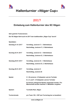 Hallenturnier &laquo;Ittiger Cup&raquo; 2017
