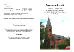 Begegnungsfreizeit - Evangelische Kirchengemeinde Eisingen