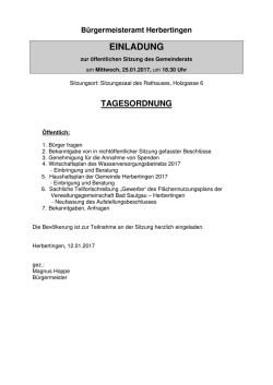 EINLADUNG - Gemeinde Herbertingen